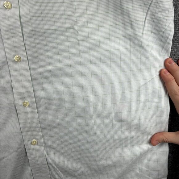 Brooks Brothers Check Cotton 16 34 Point Non-Iron Shirt Long Sleeve Button Up - Picture 10 of 15